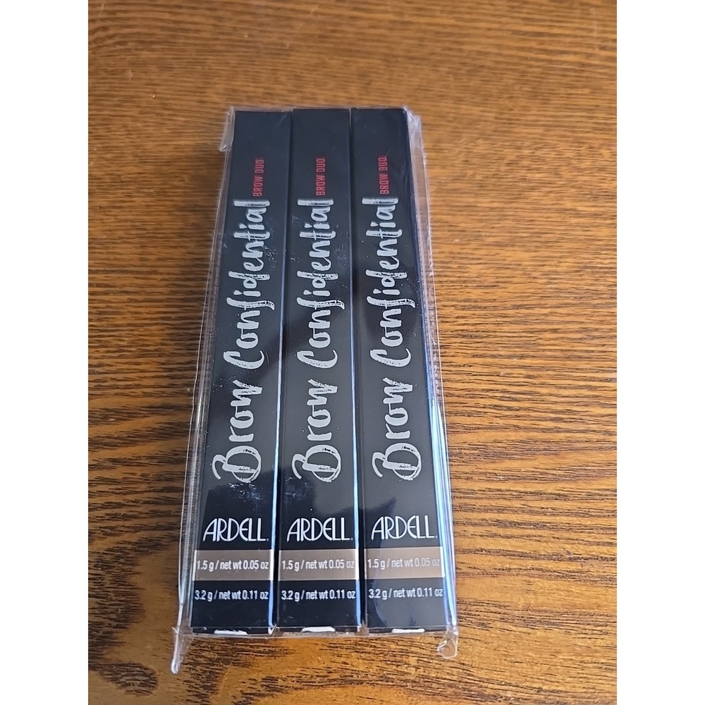 Ardell Brow Confidential Medium Brown Fiber Gel Brow Duo #05139 Set Of 3 - New